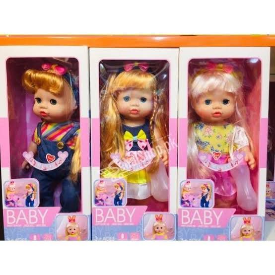 Musical Baby Doll Toy. With feeder and made of silicone. Best Musical Doll
