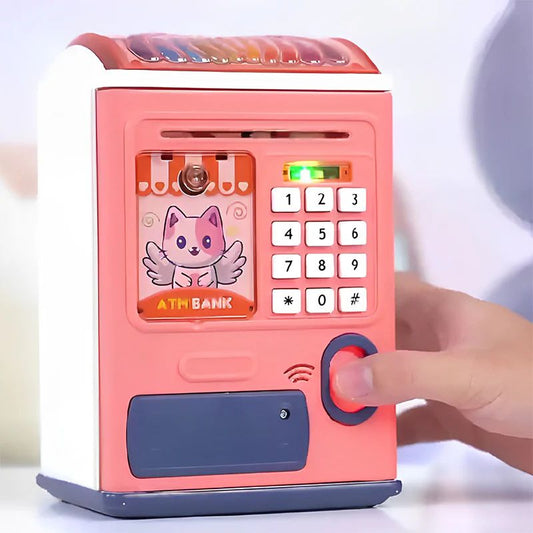 Kids Mini Electronic ATM. Children Digital Coins Cash saving Mini ATM Machine With Attach Fingerprint.