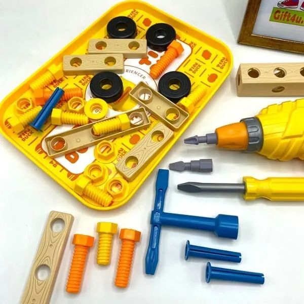 Creative Tools Set For Kids With Drill Machine. Electric Tool set for kids.