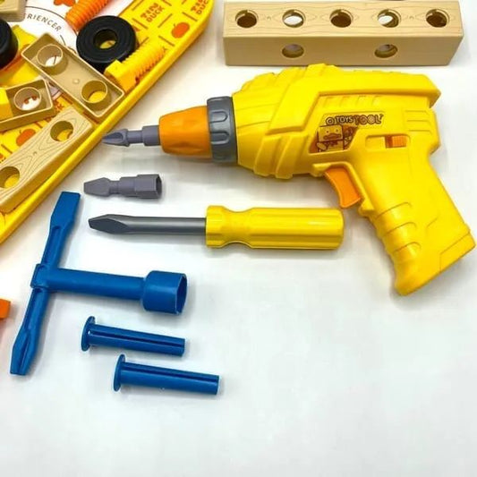 Creative Tools Set For Kids With Drill Machine. Electric Tool set for kids.