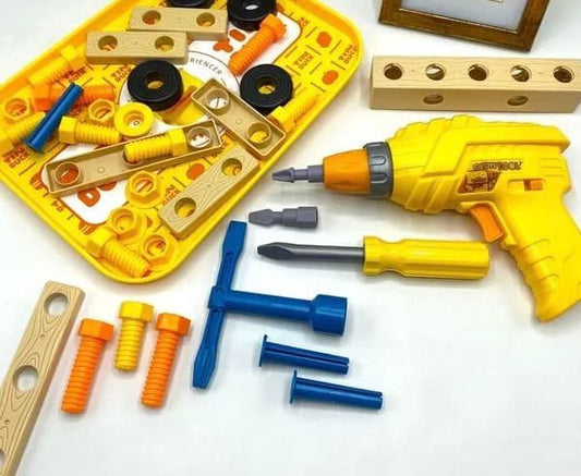 Creative Tools Set For Kids With Drill Machine. Electric Tool set for kids.