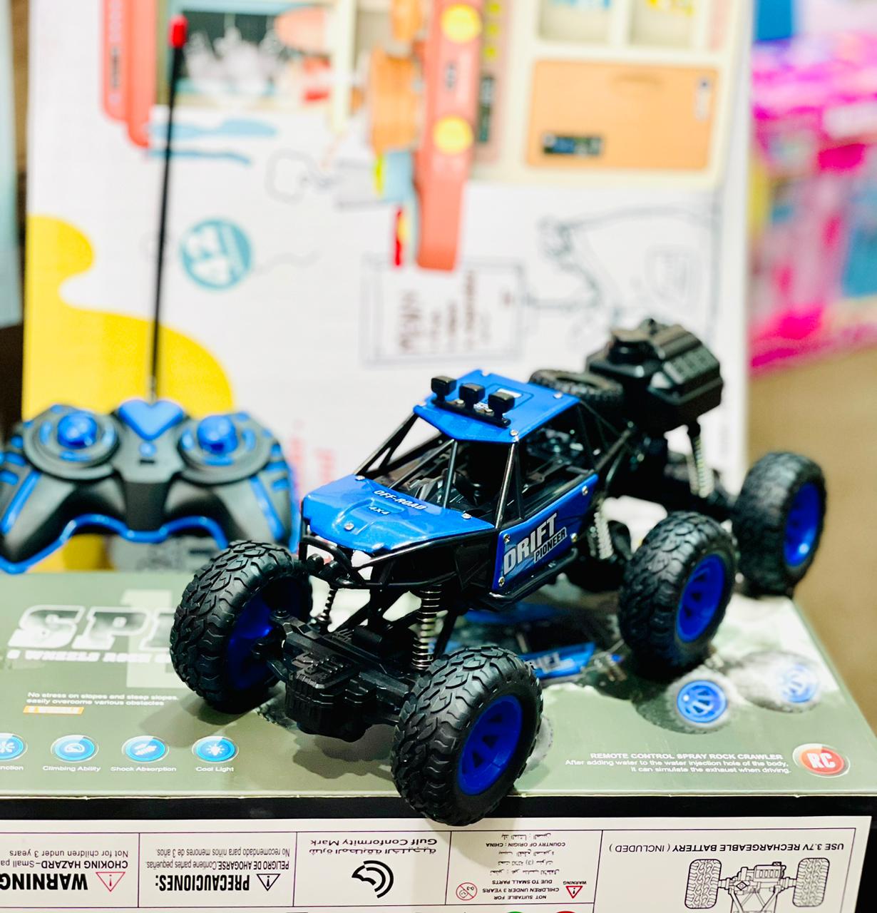 Best RC Metalic Monster truck with 6 wheels and smoke. In Three different colours. High finishing Best RC cars.