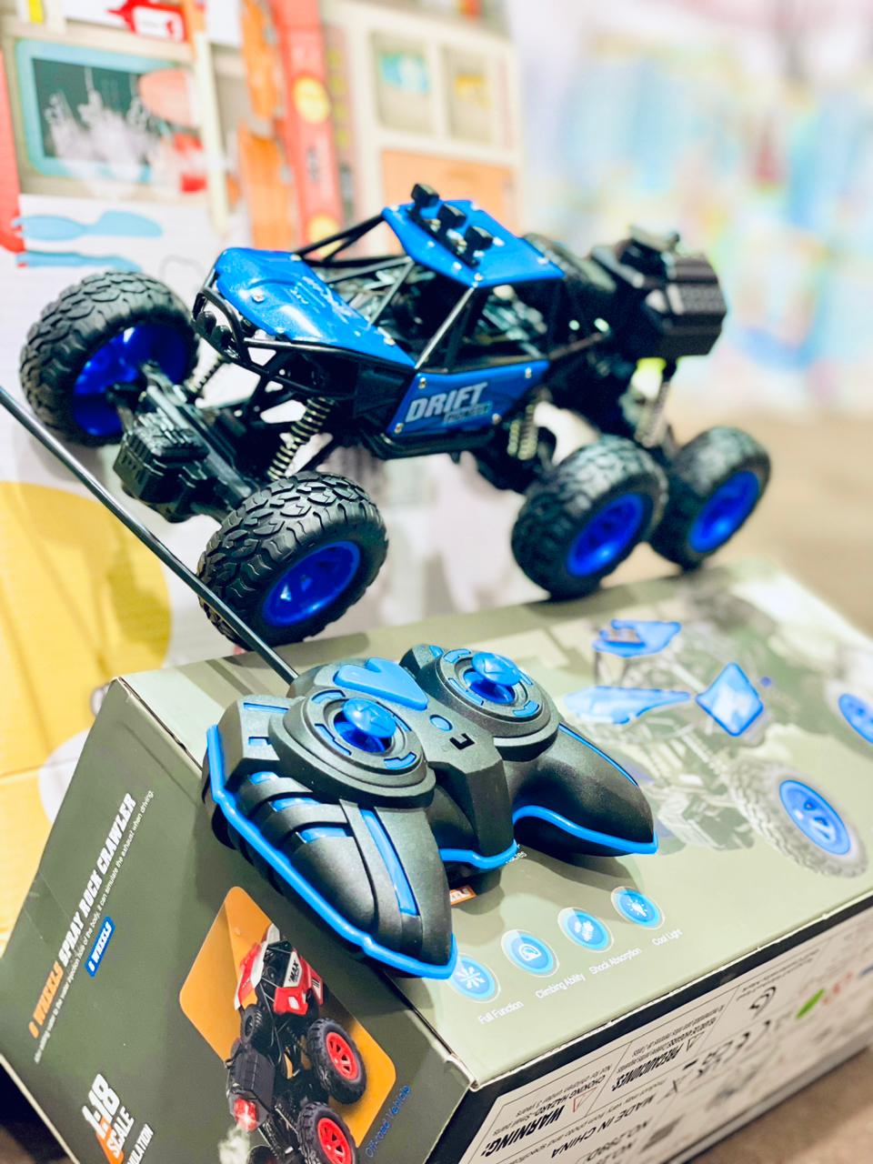 Best RC Metalic Monster truck with 6 wheels and smoke. In Three different colours. High finishing Best RC cars.