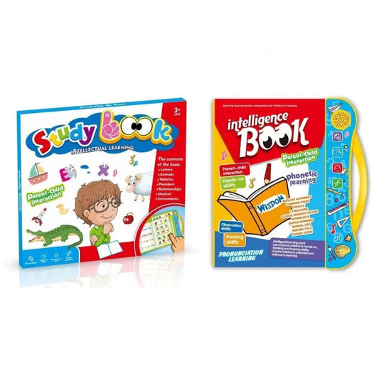 Interactive Intelligence E-Book for Kids I Intellectual Learning & Early Education Phonetic Learning, Alphabets, Numbers, Animals, Fruits, Shapes, Vehicles & Colors I Electronic Sound Teaching Aid for Toddlers.