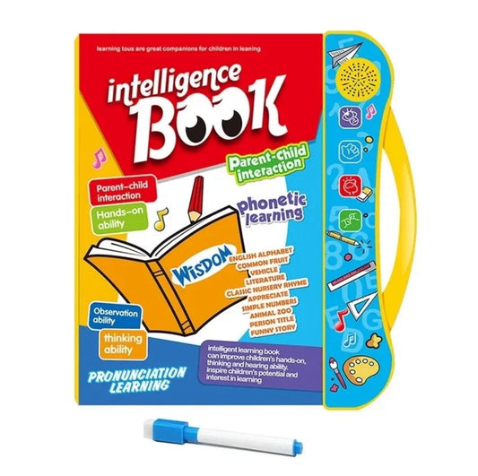 Interactive Intelligence E-Book for Kids I Intellectual Learning & Early Education Phonetic Learning, Alphabets, Numbers, Animals, Fruits, Shapes, Vehicles & Colors I Electronic Sound Teaching Aid for Toddlers.